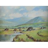 Henry McLaughlin - CARTING PEAT IN THE ANTRIM GLENS - Oil on Canvas - 16 x 22 inches - Signed