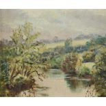 Allan Ardies - THE RIVER BLACKWATER AT AUGHER - Oil on Canvas - 8 x 10 inches - Signed