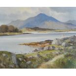 Maurice Canning Wilks, ARHA RUA - ON BALLYNAKILL BAY, NEAR LETTERFRACK, CONNEMARA - Oil on