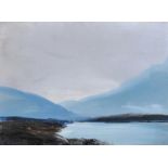 Liam Blake - BLUE LAKE - Oil on Board - 12 x 16 inches - Signed