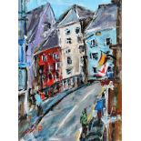 Danny Smith - THE VILLAGE - Oil on Board - 16 x 12 inches - Signed