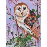 Patricia Henry - TAWNY OWL - Watercolour Drawing - 11 x 8 inches - Signed