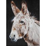 Michael Smyth - DONKEY - Oil on Board - 8 x 6 inches - Signed