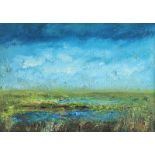 Gerard Maguire - SUMMER LANDSCAPE, CONNEMARA - Oil on Board - 10 x 14 inches - Signed Verso