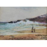 J. White - ACHILL, MAYO - Watercolour Drawing - 3 x 5 inches - Signed