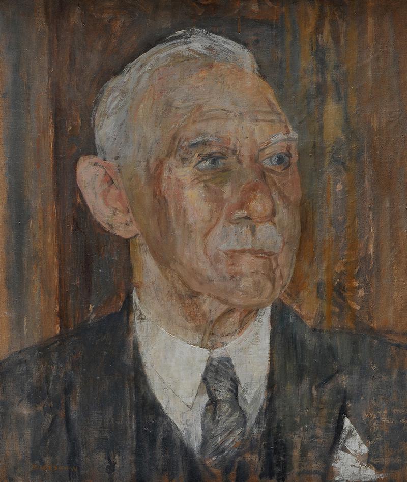 Basil Blackshaw, HRHA HRUA - PORTRAIT OF DAVID REA MARTIN - Oil on Canvas - 24 x 20 inches - Signed - Image 2 of 2