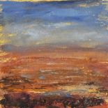 Gerard Maguire - UPLAND BOG, CONNEMARA - Acrylic on Paper - 6 x 6 inches - Signed Verso