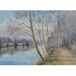 Susan Forth - THE RIVER BANN AT PORTGLENONE - Watercolour Drawing - 9 x 12 inches - Signed
