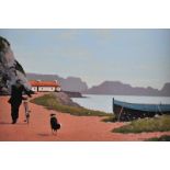 Gregory Moore - ALMOST HOME, BALLINTOY - Oil on Board - 16 x 24 inches - Signed