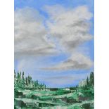 Moyra Blayney - CLOUDS - Acrylic on Canvas - 16 x 12 inches - Signed in Monogram