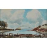 Rowland Hill, RUA - STRANGFORD LOUGH - Watercolour Drawing - 4 x 7 inches - Signed