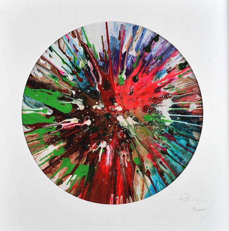 Polizzi - SPIN - Mixed Media - 15 x 15 inches - Signed - Image 2 of 2