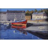 Ivan Sutton - FISHING TRAWLER, BUNBEG HARBOUR, DONEGAL - Oil on Board - 20 x 30 inches - Signed