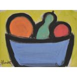 Markey Robinson - BOWL OF FRUIT - Mixed Media - 4 x 6 inches - Signed