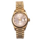 LADY'S 18 CT GOLD ROLEX WRIST WATCH