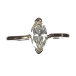 18 CT WHITE GOLD DIAMOND SOLITAIRE RING