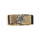 14 CT GOLD DIAMOND SOLITAIRE RING