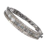 18 CT WHITE GOLD DIAMOND BANGLE