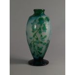 A Daum Nancy style glass vase, 20th cent