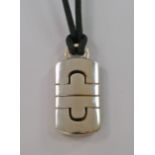 An 18ct white gold Bulgari pendant, appr