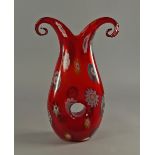 A Murano glass vase, late 20th century,