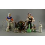 A pair of Staffordshire figures depictin