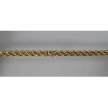 An Italian 18ct gold plait necklace, approx 42.5cm, approx 29.2g.  CONDITION REPORT: Good