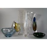 A Kosta glass vase designed by Vicke Lin