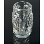 A Skruf Ariel Glass Vase designed by Bengt Edenfalk, in clear transparent glass of lobed form