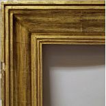 A Gilded Art Deco Moulding Frame, early to mid 20th century, with stepped sight, ogee hollow and