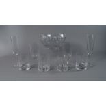 A collection of Baccarat glass, 20th century, to comprise eight balloon glasses,19cm high, eight