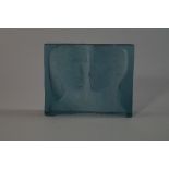 Professor Jan Cerný, Czech 1907-1978, a blue glass sculpture depicting male and female busts,