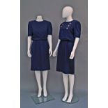 A collection of fashion by Hardy Amies, to include a navy blue crepe short sleeve dress with