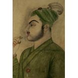 A Indian watercolour portrait of a noble