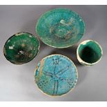 A Nishapur turquoise glazed bowl, 12th/1