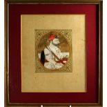 An Indian miniature portrait painting of