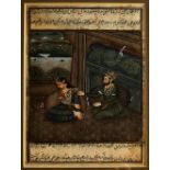 An Indian miniature painting of a regal