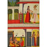 An Indian miniature painting depicting r