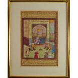 An Indian miniature painting depicting m