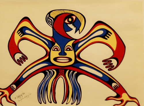 Daphne Odjig, Canadian b.1919- "Spirit o