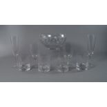 A collection of Baccarat glass, 20th century, to comprise eight balloon glasses,19cm high, eight