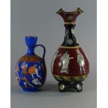 An English pottery Attic style vase, late 19th century, printed and painted with a continuous