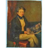 RTOBritish School, early-mid 19th century- Portrait of a gentleman,