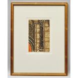 Valerie Thornton RE, British 1931-1991- "San Martin"; aquatint printed in colours, signed, titled,