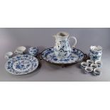 A part Meissen blue and white part dinne