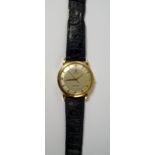 An Omega Seamaster automatic 18ct gold cased gentleman's wrist watch, c.1960s, silvered dial with