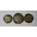 James I (1603-1625), Shilling, first coinage, m.m. thistle (S 2645); Shilling, second coinage, m.