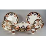 A large Royal Crown Derby porcelain part dinner service, late 19th/20th century, printed and painted