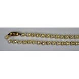 A cultured pearl necklace, with 18ct gold clasp, approx 50cm long.  CONDITION REPORT: Good