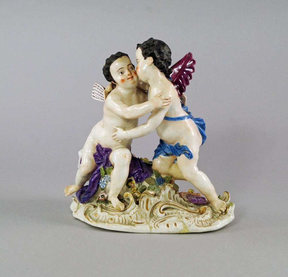 Amendment: please note that this group is a Continental porcelain figure group An English